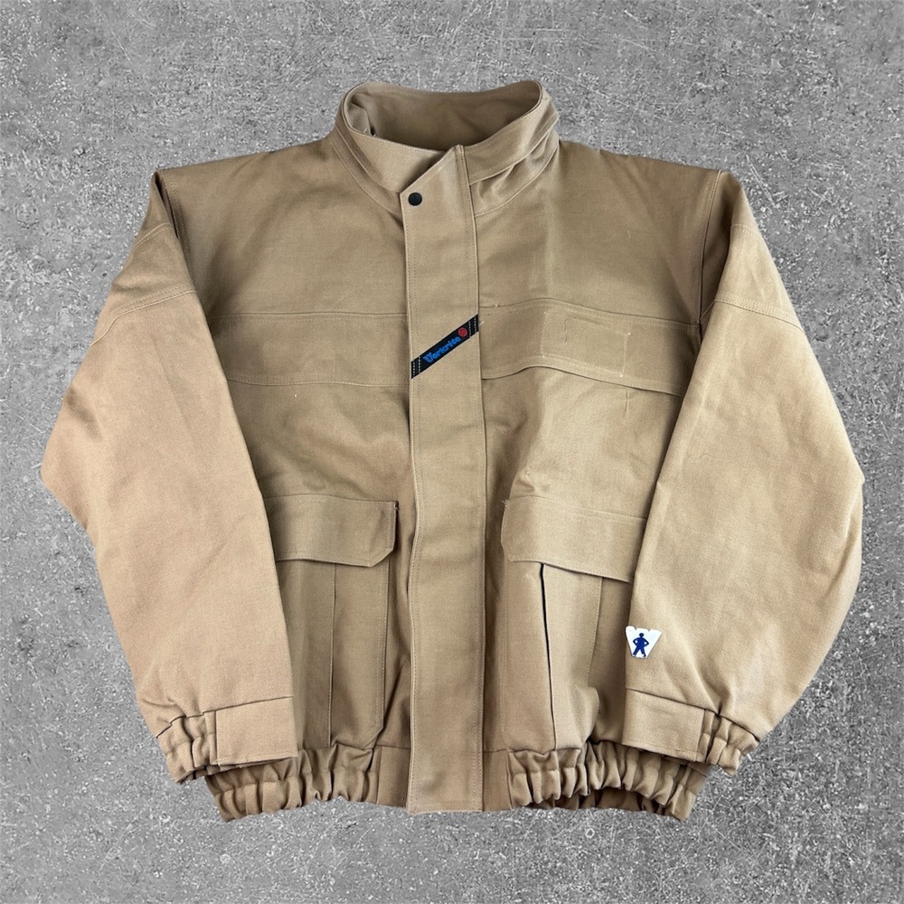 Workrite Bomber Jacket Mens XL Brown Flame Resistant FR Industrial‎ Workwear